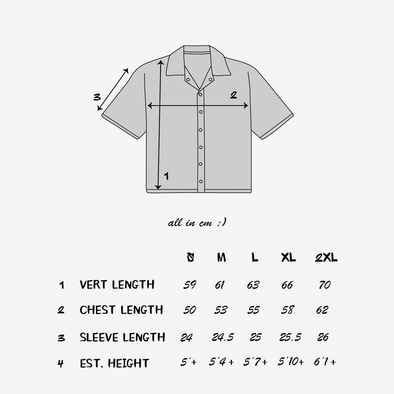 Size chart CM