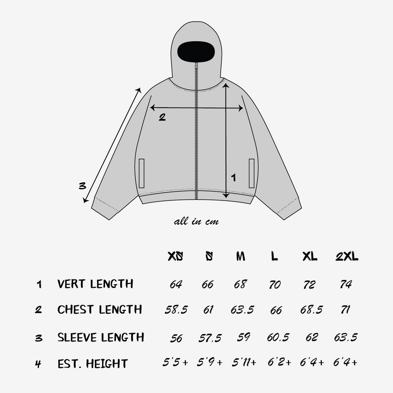 Size chart CM