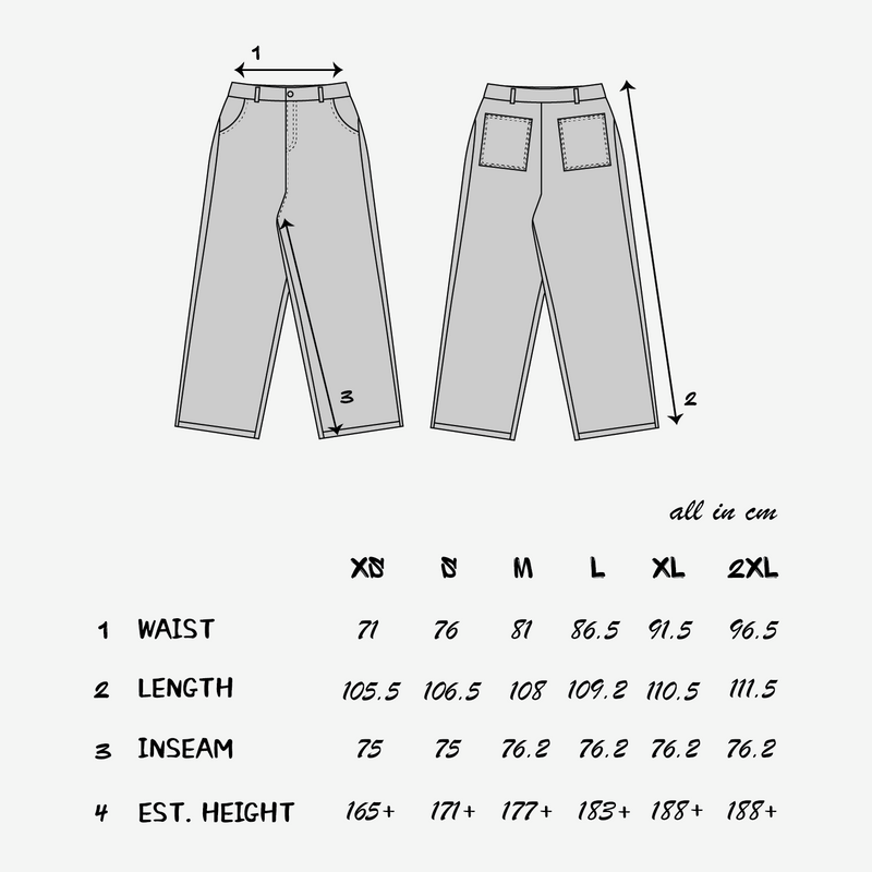 Size chart CM